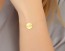 Gold disc bracelet, Coin bracelet, minimalist jewelry, brushed gold bracelet, everyday bracelet, best friend bracelet, tiny charm, "Galaxy"