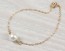 Pearl bracelet, bridesmaid bracelet, white pearl jewelry, bridal bracelet, 14k gold filled bracelet, wedding, charm bracelet, "Helie"
