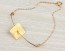 Square gold bracelet, charm bracelet, bridesmaid gift, 14k gold filled, square bracelet, bridal jewelry, gold filled bracelet, "Nereids"