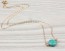 Turquoise Necklace, Gold Necklace / Turquoise And Gold, Bridesmaid Jewelry / Bridal Pendant, Best Friend Necklace | "Antiope"