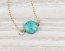 Turquoise Necklace, Gold Necklace / Turquoise And Gold, Bridesmaid Jewelry / Bridal Pendant, Best Friend Necklace | "Antiope"