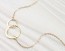 Double Circle Necklace, Infinity Necklace / Gold Circle Necklace, 14k Gold Filled / Ring Necklace, Bridesmaid Necklace | "Two Circles"