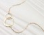 Double Circle Necklace, Infinity Necklace / Gold Circle Necklace, 14k Gold Filled / Ring Necklace, Bridesmaid Necklace | "Two Circles"