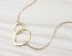 Double Circle Necklace, Infinity Necklace / Gold Circle Necklace, 14k Gold Filled / Ring Necklace, Bridesmaid Necklace | "Two Circles"