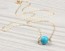 Turquoise Necklace, Gold Necklace / Turquoise And Gold, Bridesmaid Jewelry / Best Friend Necklace, Stone Necklace | "Calydonian"