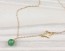 Aventurine Necklace, Clover Necklace / Green Aventurine Necklace, Natural Stone Pendant / Tiny Charm Pendant, Asymmetric Pendant | "Endeis"