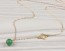 Aventurine Necklace, Clover Necklace / Green Aventurine Necklace, Natural Stone Pendant / Tiny Charm Pendant, Asymmetric Pendant | "Endeis"