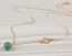 Aventurine Necklace, Clover Necklace / Green Aventurine Necklace, Natural Stone Pendant / Tiny Charm Pendant, Asymmetric Pendant | "Endeis"