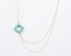 Turquoise Clover Necklace, Asymmetric Necklace / Gold Clover Necklace, Bridal Necklace / Layered Necklace | "Erato"