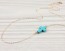 Turquoise Cross Necklace, Gold Sideways Cross Necklace / Asymmetric Necklace, Turquoise Jewelry / Best Friend Gift | "Eris"