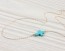 Turquoise Cross Necklace, Gold Sideways Cross Necklace / Asymmetric Necklace, Turquoise Jewelry / Best Friend Gift | "Eris"