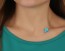 Turquoise Cross Necklace, Gold Sideways Cross Necklace / Asymmetric Necklace, Turquoise Jewelry / Best Friend Gift | "Eris"