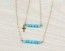 Turquoise Necklace, 14k Gold Filled / Gemstone Necklace, Beaded Necklace / Bridesmaid Necklace, Howlite Stone | Galene