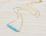 Turquoise Necklace, 14k Gold Filled / Gemstone Necklace, Beaded Necklace / Bridesmaid Necklace, Howlite Stone | Galene