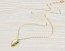 Gold Leaf Necklace, Turquoise Necklace / Gold Necklace, 14k Gold Filled / Tiny Necklace, Simple Necklace, Minimalist Jewelry | "Halia"