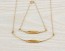 Curved Bar necklace, 14k gold filled chain / Gold Bar necklace, everyday necklace / Necklace For Girlfriend | "Liriope"