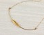 Curved Bar necklace, 14k gold filled chain / Gold Bar necklace, everyday necklace / Necklace For Girlfriend | "Liriope"