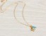 Butterfly Necklace, Turquoise Necklace / 14k Gold Filled, Charm Necklace / Gold Butterfly, Everyday Jewelry | "Nephele"