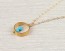 Gold Ring Necklace, Turquoise Circle Necklace / Bridal Necklace, 14k Gold Filled, Everyday Simple Necklace | "Rhode"
