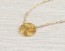 Gold Circle Necklace, Tiny Disc Necklace / Bridesmaid Necklace, Circle Necklace / Bridal Necklace |"Target"