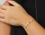 Evil eye bracelet, Sideways cross bracelet, gold filled bracelet, protection bracelet, gold cross bracelet, faith bracelet, "Syrinx"