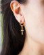 Cross Hoop Earrings