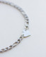 Silver Chunky Heart Choker