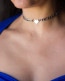 Silver Chunky Heart Choker