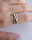 Sterling Silver X Ring