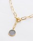 Paperclip Toggle Necklace with Phaistos Disc