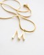 Gold M Necklace