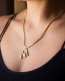 Gold M Necklace