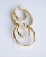 Gold Double Hoops