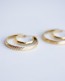 Gold Double Hoops