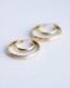 Gold Double Hoops