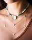 Pearl Turquoise Bead Necklace 