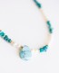 Pearl Turquoise Bead Necklace 