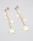 Long Star Christmas Earrings