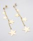 Long Star Christmas Earrings