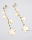 Long Star Christmas Earrings