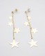 Long Star Christmas Earrings