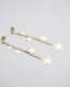 Long Star Christmas Earrings