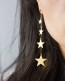Long Star Christmas Earrings