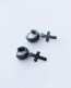 Black Cross Hoop Earrings