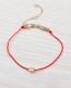 Red Bracelet • Rose Gold Bracelet