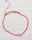 Red Bracelet • Rose Gold Bracelet