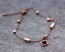 Rose Gold anklet, Rose Gold Ankle Bracelet / Clover bracelet, Bridesmaid Gift / Stainless steel Anklet, Foot jewelry | Mnemosyne