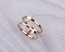 Rose Gold Cross Ring - Double Ring