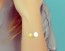 Double disc bracelet, silver disc bracelet, circle bracelet, sterling silver and gold vermeil, bridal bracelet, bridesmaid, "Maera" Bracelet
