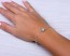 Four leaf clover bracelet, clover bracelet, sterling silver bracelet, good luck bracelet, turquoise silver, bridesmaid bracelet, "Mimas"